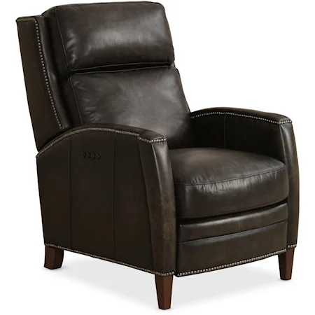 Transitional Power High Leg Recliner with Power Headrest